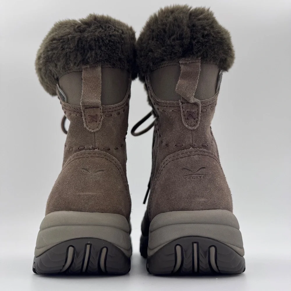 Hi-Tec St‎ Moritz 200 Womens Brown Suede Waterproof Insulated Winter Snow Boots